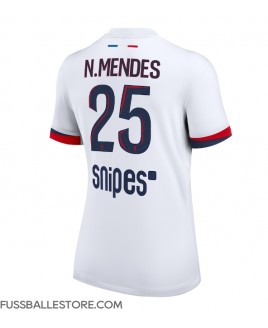 Günstige Paris Saint-Germain Nuno Mendes #25 Auswärtstrikot Damen 2025-26 Kurzarm
